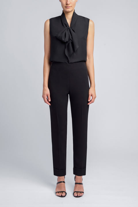 SLEEVELESS NECK TIE TOP