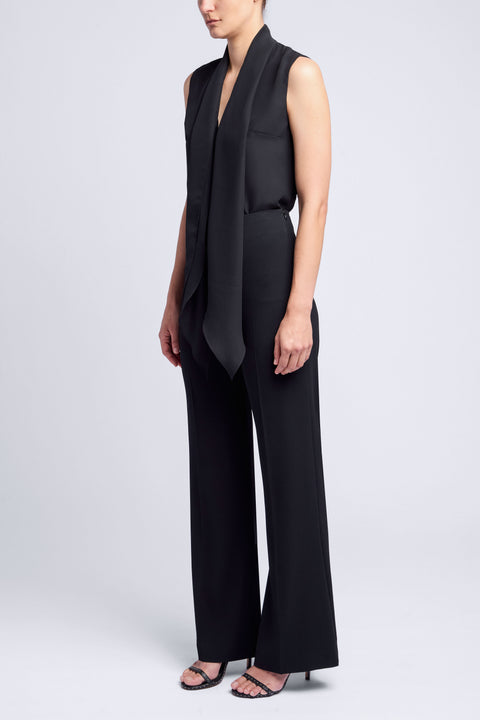 SLEEVELESS NECK TIE TOP