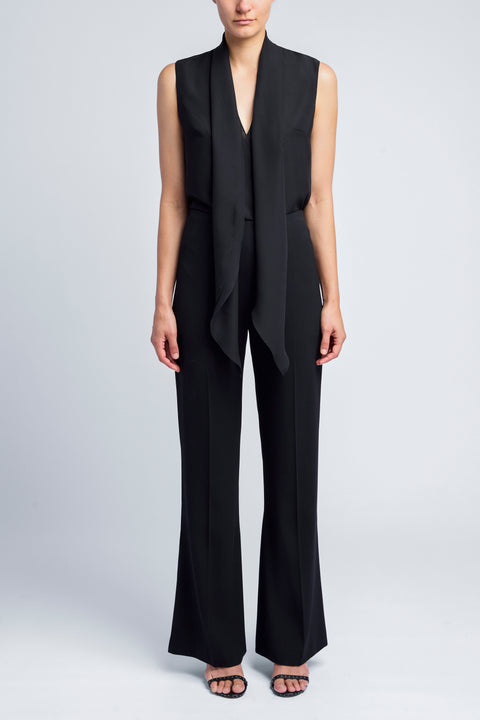 SLEEVELESS NECK TIE TOP