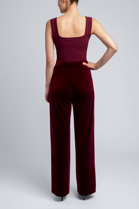 VELVET PLEAT PANT