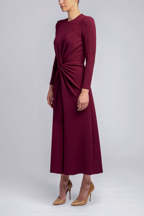 A-LINE TWIST DRESS CREW NECKLINE