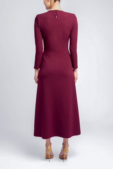A-LINE TWIST DRESS CREW NECKLINE