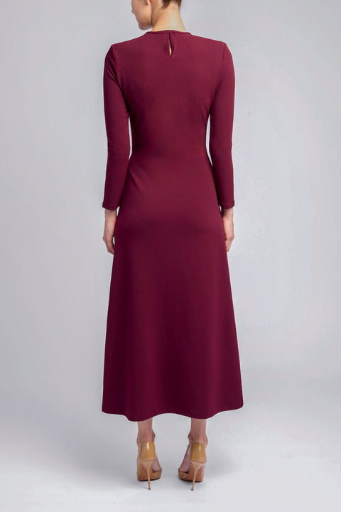 A-LINE TWIST DRESS CREW NECKLINE