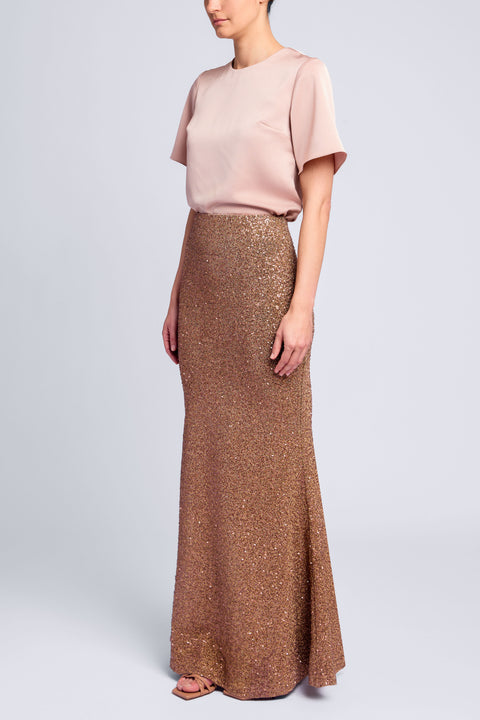 FISHTAIL SEQUIN SKIRT