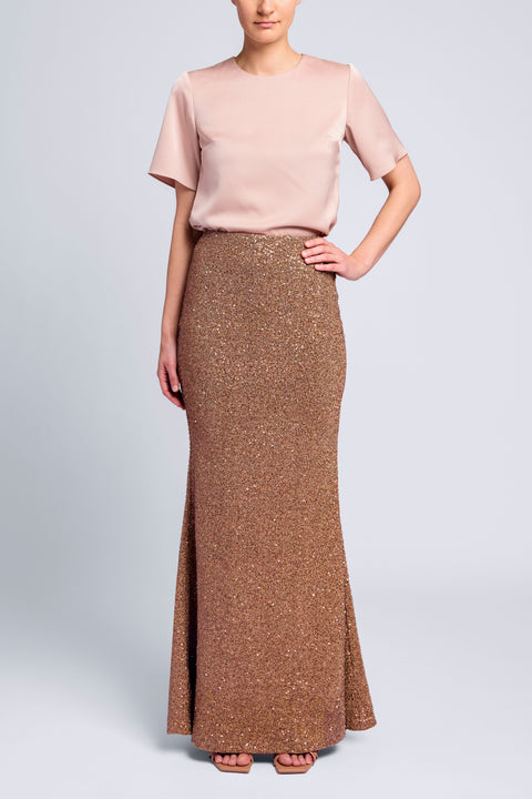 FISHTAIL SEQUIN SKIRT
