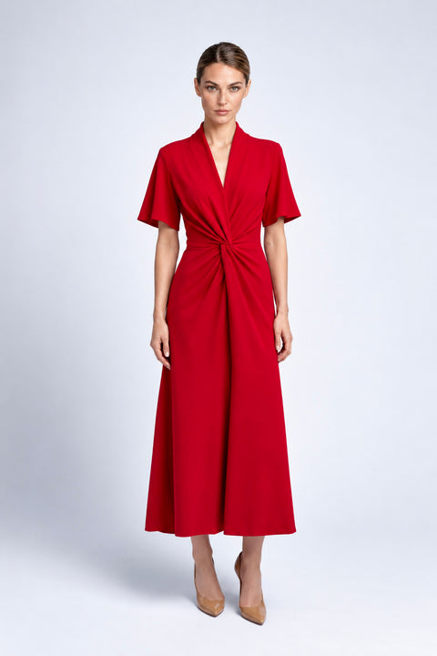 A-LINE TWIST DRESS SHORT SLEEVE