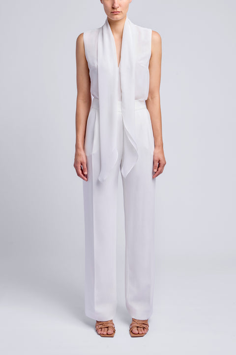 SLEEVELESS NECK TIE TOP