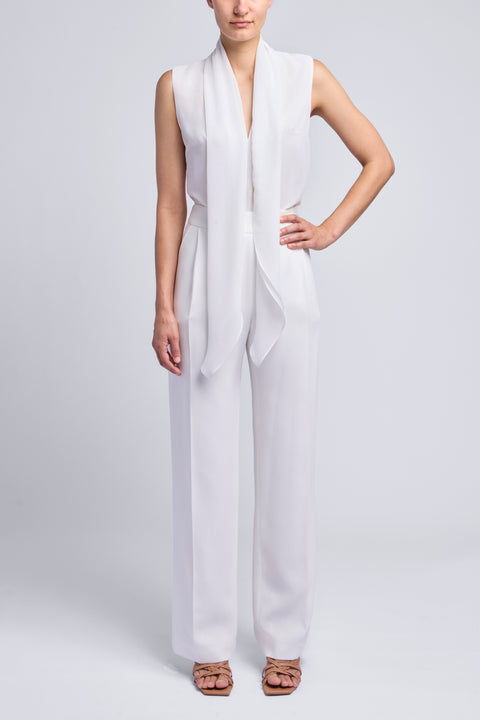 SLEEVELESS NECK TIE TOP