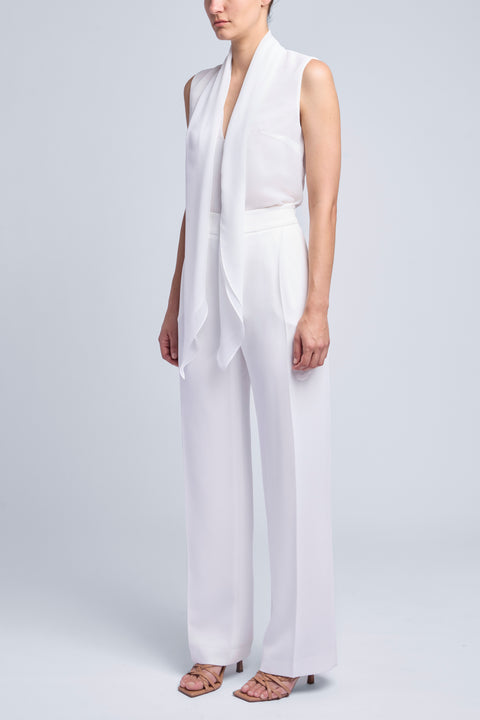 SLEEVELESS NECK TIE TOP