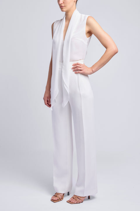 SLEEVELESS NECK TIE TOP