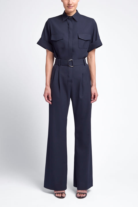 UTILITY JUMPSUIT - WIDE LEG / SHORT SLEEVE