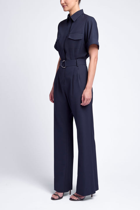 UTILITY JUMPSUIT - WIDE LEG / SHORT SLEEVE