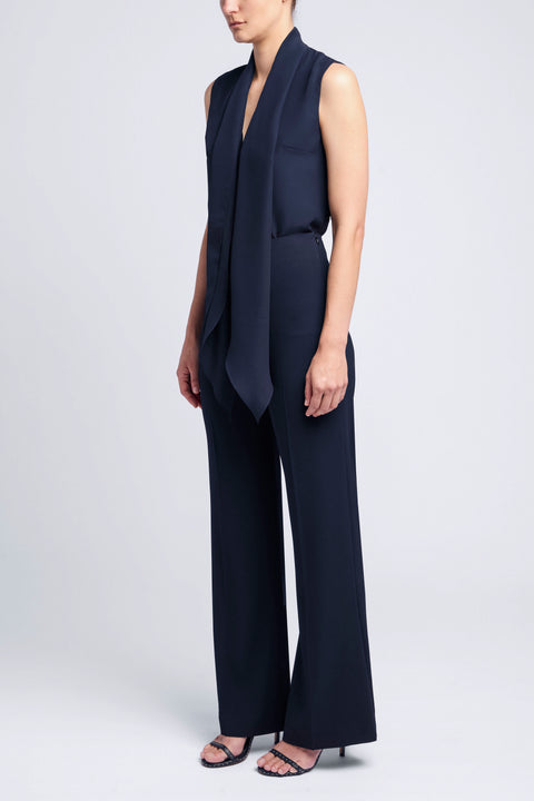 SLEEVELESS NECK TIE TOP