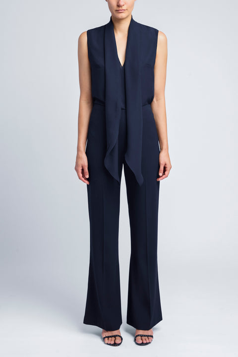 SLEEVELESS NECK TIE TOP