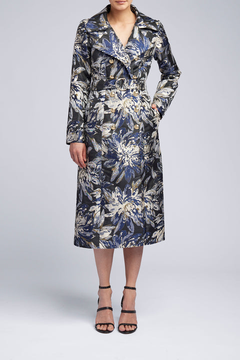 PALATIAL PRINT TRENCH COAT