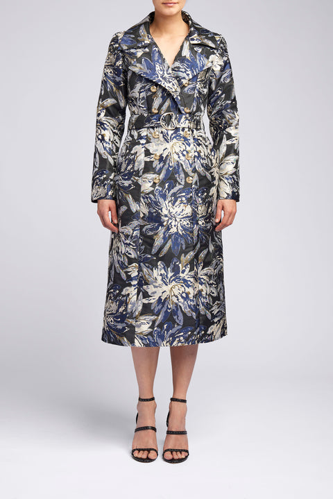 PALATIAL PRINT TRENCH COAT