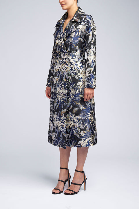 PALATIAL PRINT TRENCH COAT