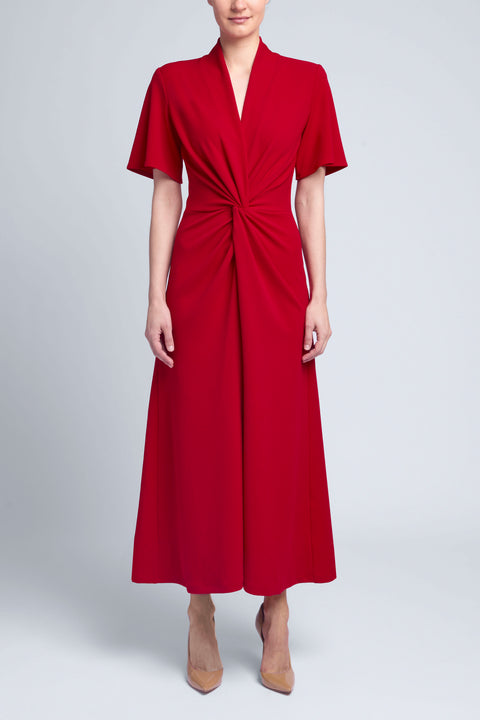 A-LINE TWIST DRESS SHORT SLEEVE