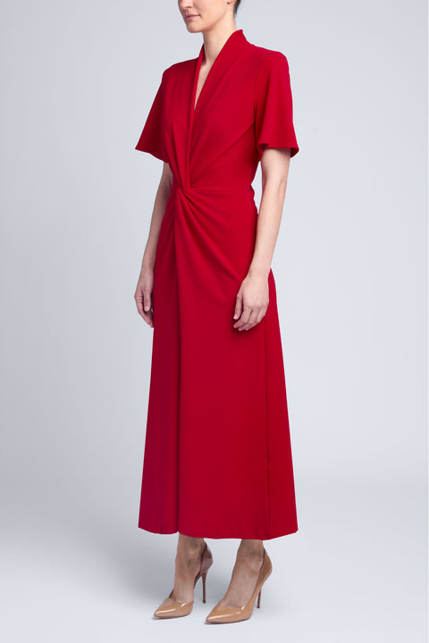 A-LINE TWIST DRESS SHORT SLEEVE