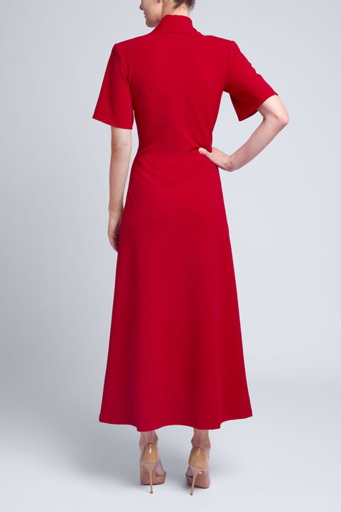 A-LINE TWIST DRESS SHORT SLEEVE