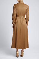 A-LINE TAILORED SHIRT DRESS - SAFARI