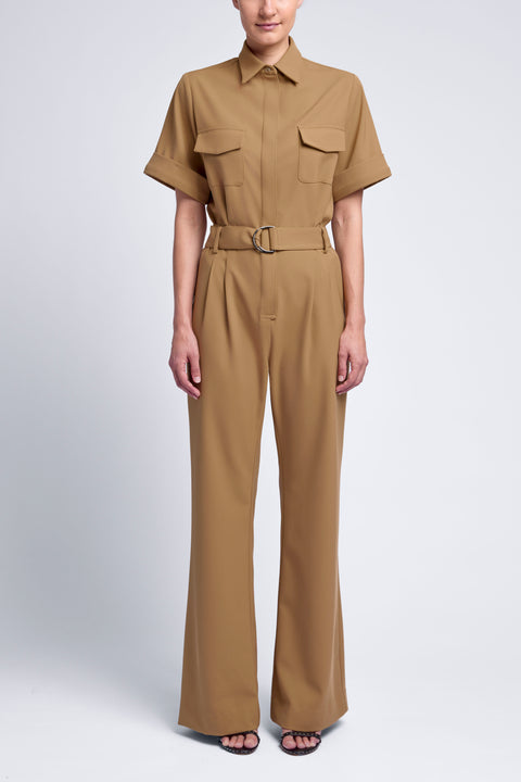 UTILITY JUMPSUIT - WIDE LEG / SHORT SLEEVE