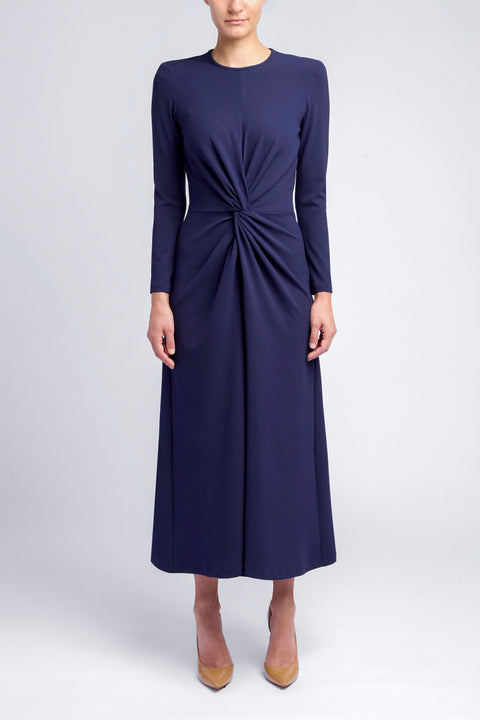 A-LINE TWIST DRESS CREW NECKLINE