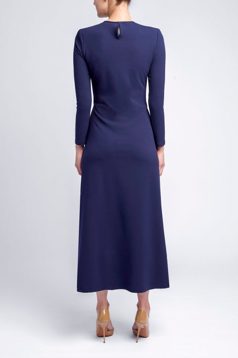 A-LINE TWIST DRESS CREW NECKLINE