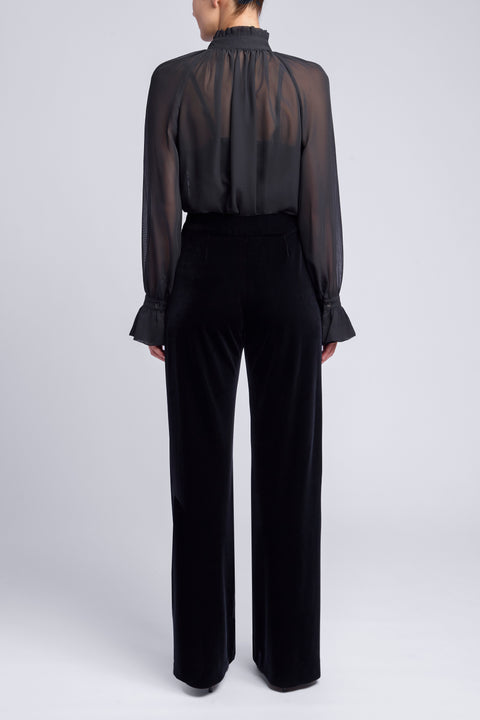 VELVET PLEAT PANT