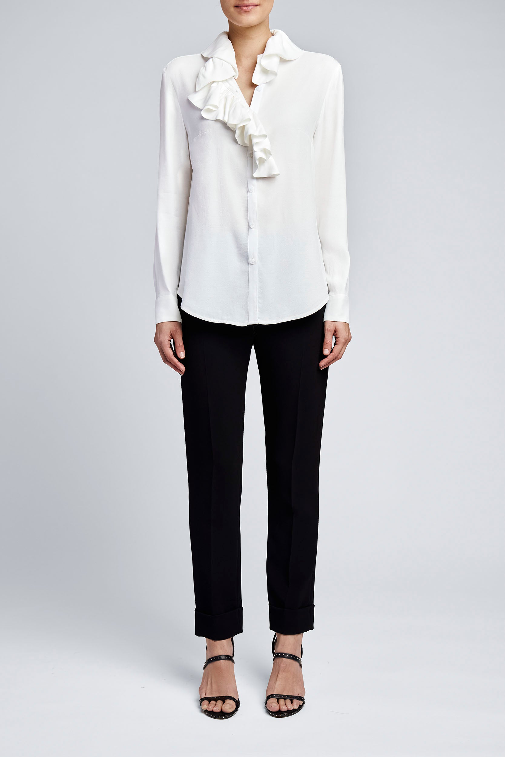 ROYAL RUFFLE SHIRT IVORY - Main Image