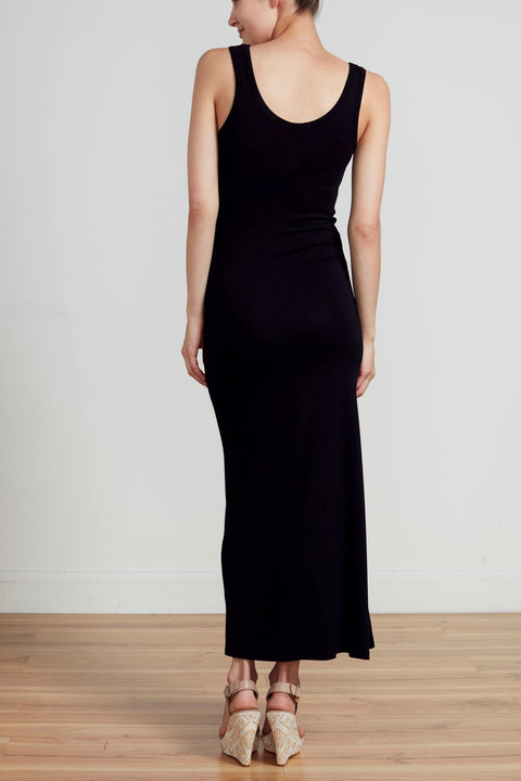 CLASSIC LONG LINE TANK DRESS - BLACK
