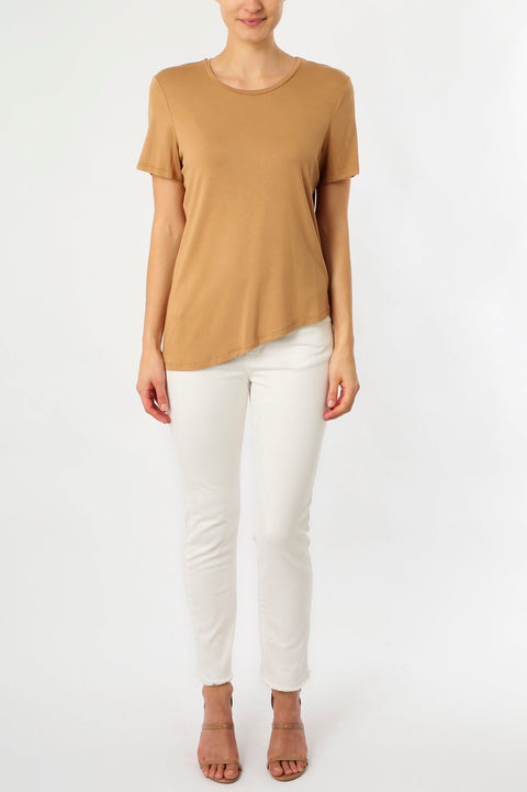 ASYMMETRICAL T-SHIRT - SAND