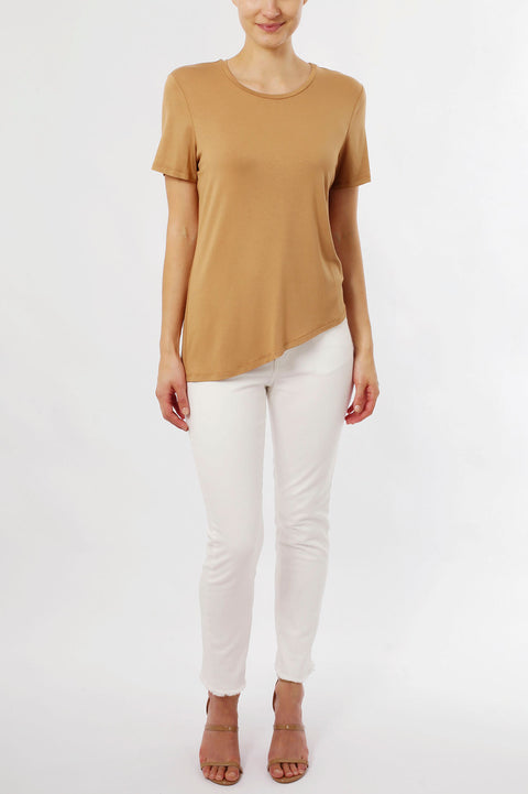 ASYMMETRICAL T-SHIRT - SAND