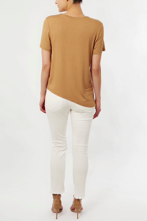 ASYMMETRICAL T-SHIRT - SAND