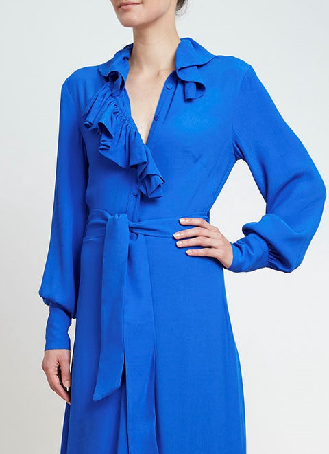 ROYAL RUFFLE SHIRT DRESS