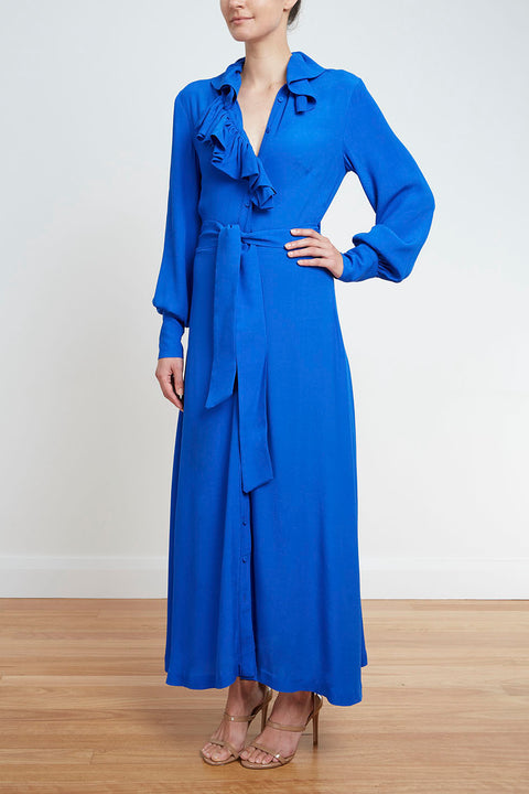 ROYAL RUFFLE SHIRT DRESS