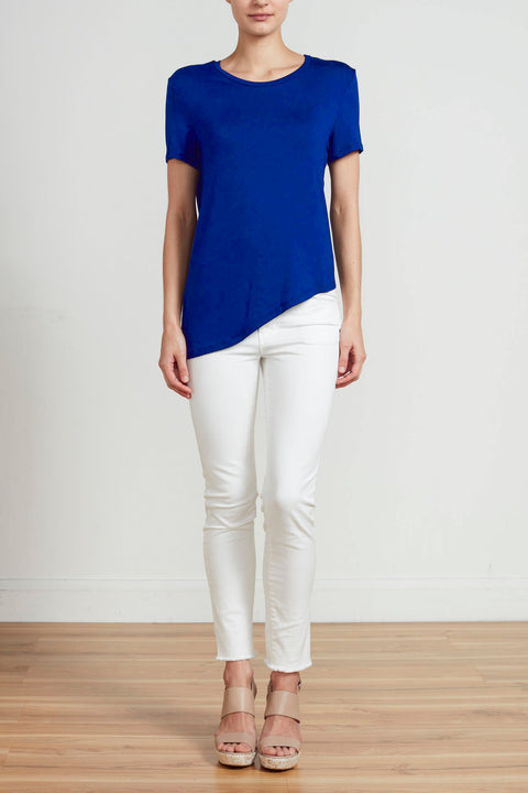 ASYMMETRICAL T-SHIRT - ROYAL