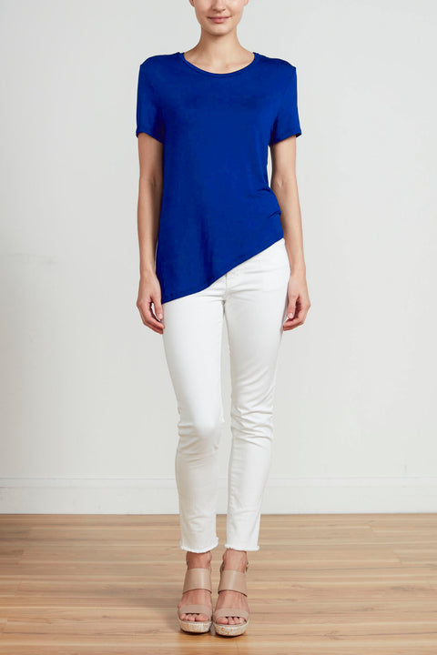 ASYMMETRICAL T-SHIRT - ROYAL