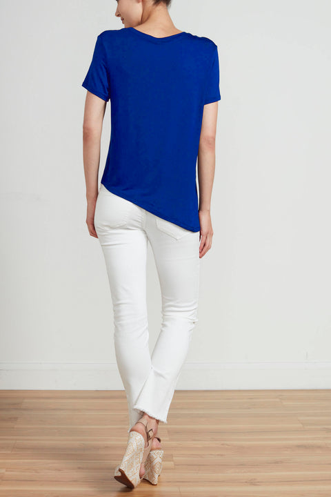 ASYMMETRICAL T-SHIRT - ROYAL