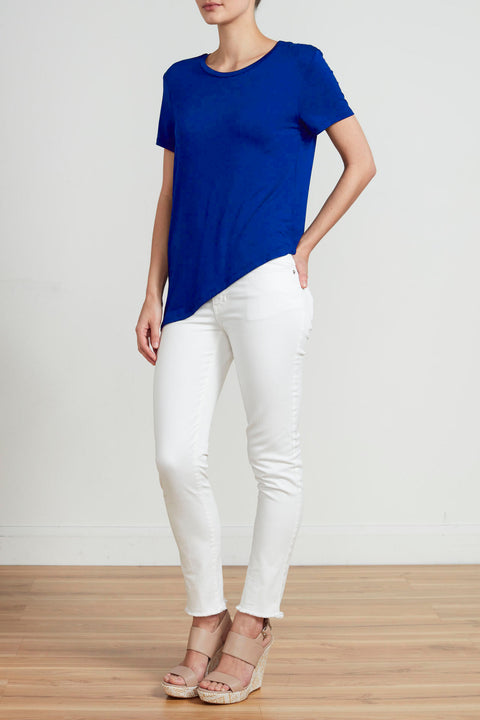 ASYMMETRICAL T-SHIRT - ROYAL