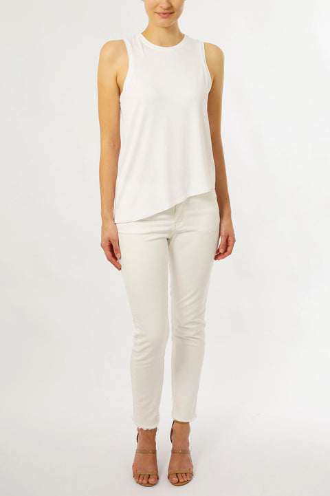 ASYMMETRICAL TANK - WHITE