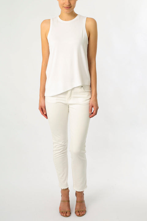 ASYMMETRICAL TANK - WHITE