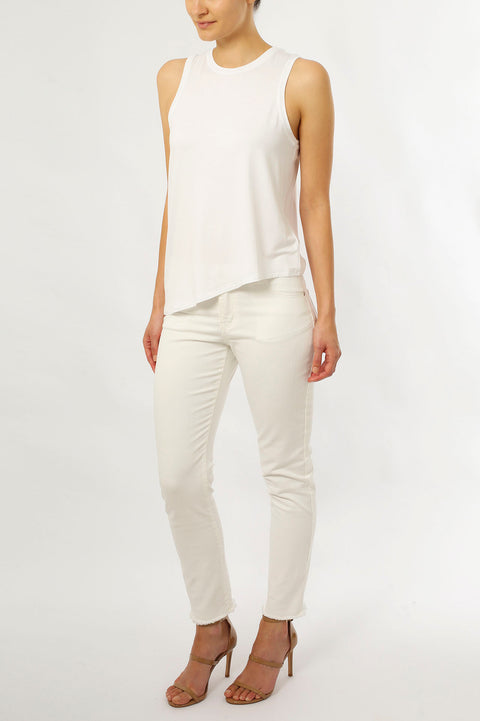 ASYMMETRICAL TANK - WHITE