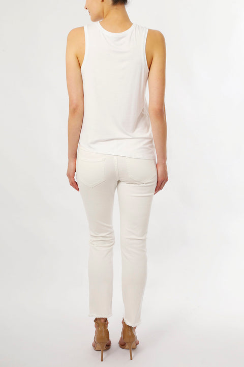 ASYMMETRICAL TANK - WHITE